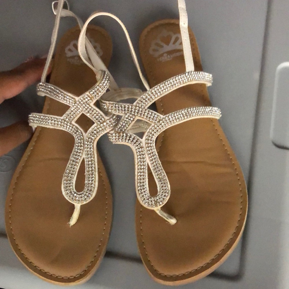 Fergalicious by Fergie Silver Sandals AS IS